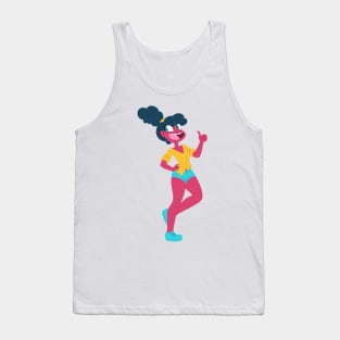 Happy Thumbs Up Cartoon Tank Top